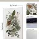 Azartslr Green Flower Canvas Wall Art, Farmhouse Rustic Floral Art Prints For Living Room, Vintage Bathroom Botancial Painting Poster, Plants Picture Kitchen Bedroom Decoration