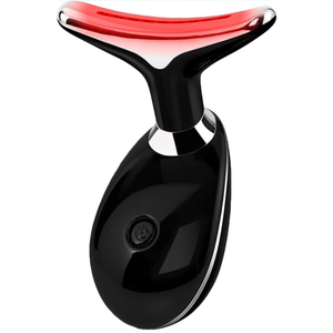 Red Light Therapy for Face, 7 Color LED Facial Light Therapy Wand for Skin Care at Home Blue Light Therapy Face Massager Tool for Neck (Black)