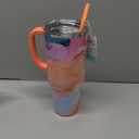 Swiglife 40oz Mega Mug, 40 oz Tumbler with Handle and Straw, Cup Holder Friendly, Dishwasher Safe, Extra Large Insulated Tumbler, Stainless Steel (Dreamsicle)