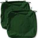 Outdoor Waterproof Cushion Covers for Patio Furniture 17 * 16 * 2 in 2Pcs, Thick Replacement Cushion Slipcover for Garden Seating Rattan Chair, Green
