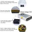 20A 250W 12V DC Power Supply, Universal Regulated Switching AC 110V/220V to DC Converter (SMPS) Transformer Driver Adapter for LED Strip Lights, CCTV Camera System, 3D Printer, Radio, Computer Project