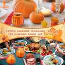 2 Pack Pumpkin Shaped Scented Candles Fall Pumpkin Spice Candles Decor Natural Soy Wax Candle for Home Autumn Halloween Thanksgiving Gift Farmhouse Decoration (Orange)