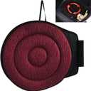 360 Rotating Seat Cushion for Car,Swivel Car Seat for Car for Elderly Support, Non Slip, Memory Foam, Ergonomic Design (Claret)