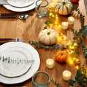 Homemory 24Pcs Flickering Flameless Candle Battery Operated, 200+Hours Fake Electric LED Tea Lights for Votive, Centerpiece Table Decorations, Wedding, Aniversary, Halloween, Christmas (Warm White Glow  White Body)