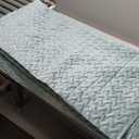 Velvet Bedspread Quilt Bedding Sets,Luxury Elegant Ultra Soft Velvet Comforters Coverlet Blankets,Weave Stitching Pattern Cotton Quilted Bedspread for All Seasons,Aqua Green,King Size, Only Blanket