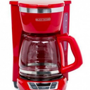 BLACK+DECKER 12-Cup Digital Coffee Maker, Programmable, Washable Basket Filter, Sneak-A-Cup, Auto Brew, Water Window, Keep Hot Plate, Red