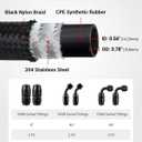 EVIL ENERGY 10AN Oil Catch Can, Breather Tank with AN10 Fuel Line Kit Nylon Braided CPE 10FT