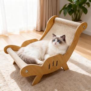 Large Sisal Cat Scratcher–Indoor Cat-Specific Bed & Scratching Pad Combo Lounger,Durable Scratching Mat,Non-Shedding Material