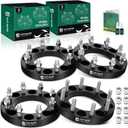 YHTAUTO 8x170mm Wheel Spacers 1 Inch Fits Ford F-250 Super Duty 1999-2002, Excursion 2000-2002 8 Lug Tire Spacers w/ M14x2 & 12.9 Grade Studs, 125mm Center Bore 4PCS Black Wheel Adapters