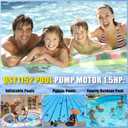 USQ1152 Pool Pump Motor - 1.5 HP Single Speed, 3450 RPM, 48Y Frame, 115/230V Dual Voltage, 19.2/9.6 Max Amps, Replacement for ASQ165 EUSQ1152, Fit for Century A.O. Smith