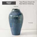 Blue Ceramic Vase for Home Decor,11.6 Inch Flower VaseDecorative Vases for Pampas GrassModern Art Texture Vases for Home Entryway Living Room Dining Table Farmhouse Office Decor-Blue