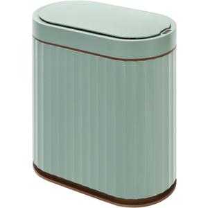 ELPHECO Bathroom Trash Can with Automatic Lid 2 Gallon Sensor Trash Bin, Smart Garbage Can IPX5 Waterproof Trash Bin, Small Slim Trash Can, Motion Sensor Wastebasket for Office, Kitchen, Sage Green