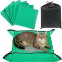 5 Packs Portable Travel Litter Box for Cats,26x26 Inches Foldable Litter Box for Travel,Waterproof Litter Box Mat with Storage Bag for Car Plane Hotel