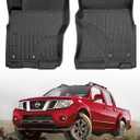 for Nissan Frontier 2021-2008 Floor Mats Liner All Weather Car Protector Custom Fit Truck Interior Front Rubber Carpet Waterproof Tech 2019 2018 2017 2016 2015 2014 2013 2012 2011 2010 2009 Accessory