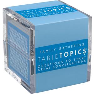 TableTopics Family Gathering Conversation Cards for MultiGenerational Get Togethers with 135 Questions to Use with Relatives at Reunions, Holidays, & Other Events