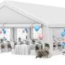 YITAHOME 20x30FT Party Tent Heavy Duty Wedding Event Shelters PVC Upgraded Galvanized Canopy with Large Roof Removable Sidewalls Commercial Party Tent, White