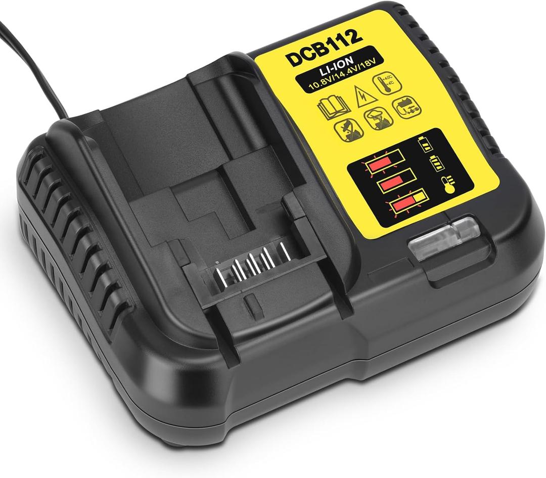 JYJZPB DCB112 Battery Charger Compatible for 20V Battery DCB206 DCB204 DCB230 DCB240 DCB120 DCB126 DCB612 DCB609 DCB606 Replacement for Battery Charger 12V&20V 3.0A DCB101 DCB105 DCB115 DCB107