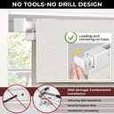 UNISHADES No Drill Top Down Bottom Up Roman Shades for Windows, 29" W x 64" H, Natural