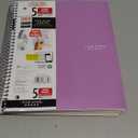 Five Star Spiral Notebook + Study App, 5 Subject, Wide Ruled Paper, 8" x 10-1/2", 200 Sheets, Fights Ink Bleed, Water Resistant Cover, Amethyst Purple (38739)
