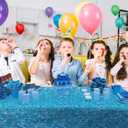 2 x 2Pcs Summer Ocean Waves Tablecloths 86x51 Inches Disposable Plastic Blue Ocean Water Print Table Covers Beach Pool Party Under The Sea Theme Birthday Party Table Cloth Decorations