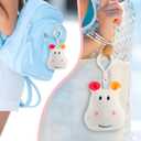 2 x Cute Hippo Keychain - Durable & Lightweight Animal Keyring, Versatile Accessory for Keys, Bags, and Backpacks, Fun Decorative Toy, Ideal Gift for Kids, Adults, and Hippo Enthusiasts