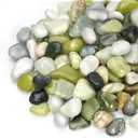 10 lb Jade Pebbles for Indoor Plants, 1/2 Inch Polished Decorative Pebbles for Vase, Bamboo, Succulent, Garden Landscape Decoration River Stone