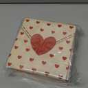 100Pcs Valentine's Day Paper Napkins Love Heart Party Decorations Sweet Heart Cocktail Beverage Napkin Towel Tableware for Spring Wedding Holiday Dinner Tea Party Supplies 13 x 13 Inches