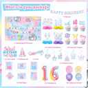 KOTLMIGHT 16th Birthday Decorations for Girls, In My Sweet Sixteen Era Birthday Party Decor Supplies for Girls 16 Year Old - Backdrop, Banner, Tablecloth, Centerpieces, Hanging Swirl, Hat, Wall Signs