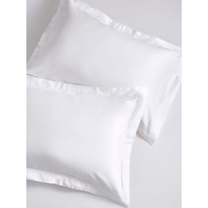  Set of 4 White  Pillow Cover Thread Count Collection Luxe 100% Cotton
