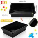 Sintuff 48 Pcs Classroom Paper Tray, Stackable Letter Size Bin, Black, 15.75"L x 11.81"W x 11.81"H