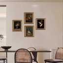 Vintage Moody Floral Gold Framed Canvas Wall Art 16x24