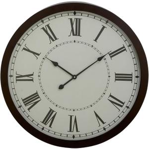 Deco 79 Metal Decorative Wall Clock Wall Clock for Home, Wall Clock for Room 30" x 3" x 30", Black