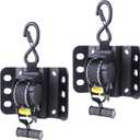 Upgraded Ultimate Retractable Ratchet Straps for Ford F150, 2PCS Truck Bed Ratchet Straps for F150, 10 ft Retract Bed Mounted Tie Down Strap for F-150 F250 F350 2015-2025 (Black)