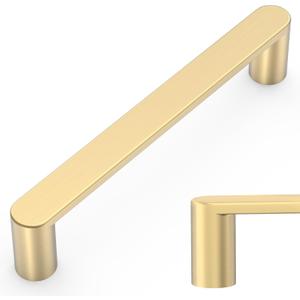 Amerdeco 10 Pack ZH0005BRG Champagne Bronze 5 Inch(128mm) Hole Centers Kitchen Cabinet Pulls Hardware Modern Kitchen Handles for Cabinets Cupboard Handles Drawer Pulls