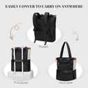 GOLF SUPAGS Convertible Laptop Backpack for Women Casual Daypack Notebook Tote Bag for Work College Travel Leisure (Black & White)