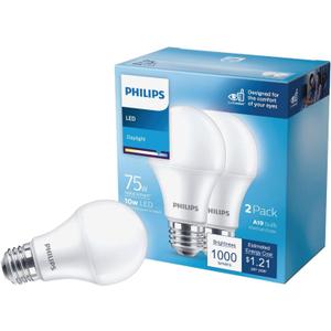 DI Phillips Led 60W A19 DL 2Pk, 800Lumens