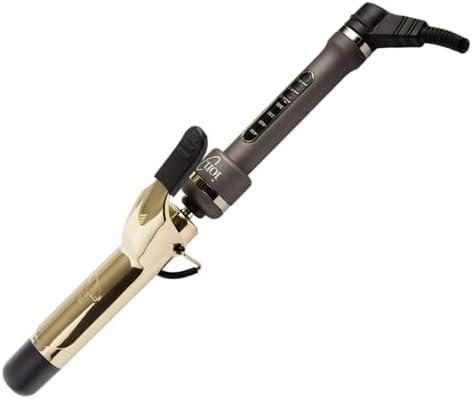 ion Golden Titanium Curling Iron, 1 1/4 Inch, Durable, All Hair Types, Dual Voltage