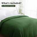 SheRest 1 Piece Duvet Cover Queen Size - Viscose Derived from Bamboo, Soft Breathable Cooling Comforter Cover for Hot Sleepers, 8 Corner Ties and Zipper Closure, No Comforter (Green, 90"x90")