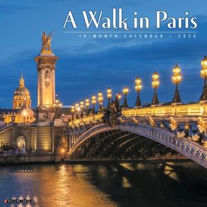 Willow Creek Press, Walk in Paris 2026 Wall Calendar, 12'' X 12'', 18-Month Calendar with Stapled Binding