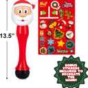 ArtCreativity Light Up Christmas Santa Bubble Wand for Kids, Xmas Gifts for Kids, 14" Bubble Blower with Light & Sound, Bubbles for Toddlers, Christmas Goodie Bag Stocking Stuffers for Toddlers