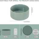 SPUNKYJUNKY 28.7OZ Ceramic Dog and Cat Bowl, Modern Cute Weighted Food Water Bowl for Replacement Morandi Green (1 Pack)