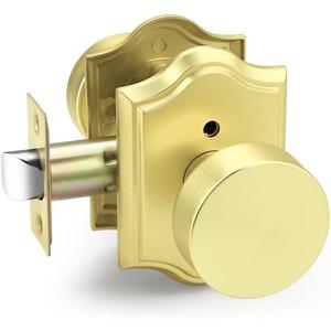 Probrico Gold Door Knob, Bathroom/Bedroom Door Lock, Brass Privacy Door Handle, Keyless Door Lock, 1 Pack Probrico Gold Door Knob, Bathroom/Bedroom Door Lock, Brass Privacy Door Handle, Keyless Door Lock, 1 Pack