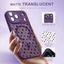 Magnetic for iPhone 17 Pro Max Case with Screen Protector [Compatible with MagSafe] Pretty Polka Dot Pattern Design, Shockproof Slim Cover for Women Girls, Dark Purple