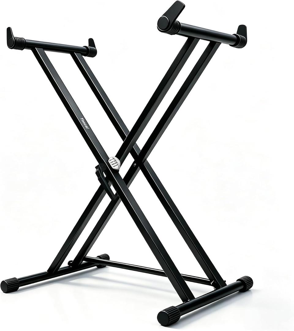Heavy Duty Keyboard Stand, Infinitely Adjustable Double X Piano Stand