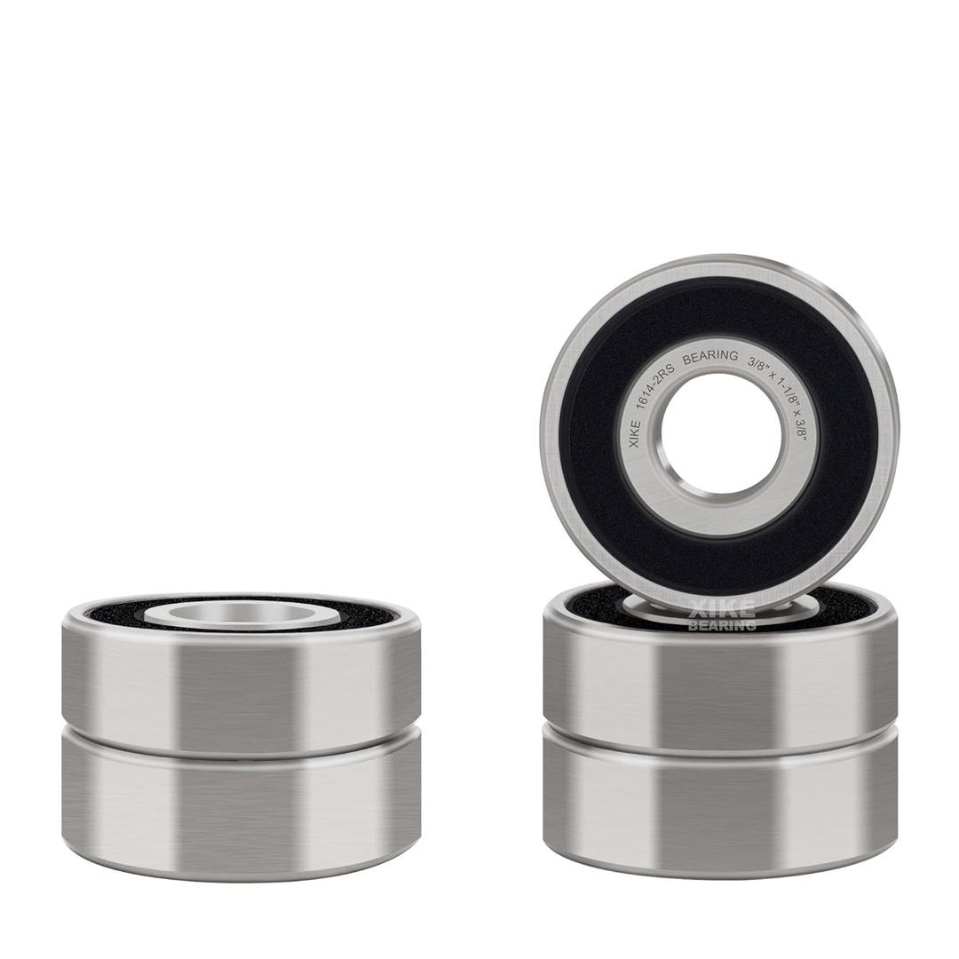 2 x XIKE 5 Pcs 1614-2RS Bearings 3/8" x1-1/8 x3/8", Double Rubber Seals and Pre-Lubricated, Deep Groove Ball Bearing.
