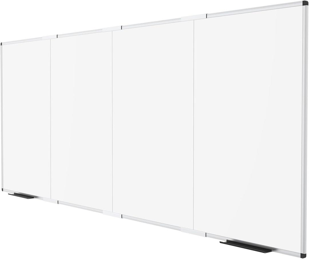 VIZ-PRO Magnetic Dry Erase Board, 120 X 48 Inches, Foldable Wall-Mounted Whiteboard with Silver Aluminum Frame & Marker Tray for School Office and Home 10' X 4' VIZ-PRO Magnetic Dry Erase Board, 120 X 48 Inches, Foldable Wall-Mounted Whiteboard with Silver Aluminum Frame & Marker Tray for School Office and Home 10' X 4'