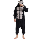 Adult Gorilla Onepiece Costume: Halloween Animal Cosplay Onesie Pajamas Party - Polar Fleece Sleepwear
Size S