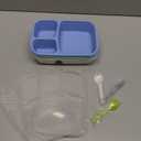 Bento Box Adult Lunch Box - 3 Pack,3-Compartment Leak-Proof Bento Boxes Ideal Portion Sizes for Kids , Reusable Food Storage Snack Containers,Microwave and Dishwasher Safe & Food-Safe Materials (blue)