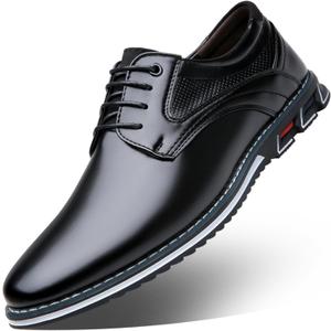 Men's Dress Oxfords Shoes Business Formal Shoes Casual Loafers Shoes Comfortable Lightweight Derby Sneakers Black (11)