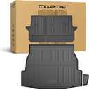 Cargo Liner Compatible with 2019-2024 2025 Toyota Rav4 Trunk Mat - TPE All Weather Back Seat Cover Protector 2025 Rav4 Trunk Liner+Backrest MatsInclud Hybrid